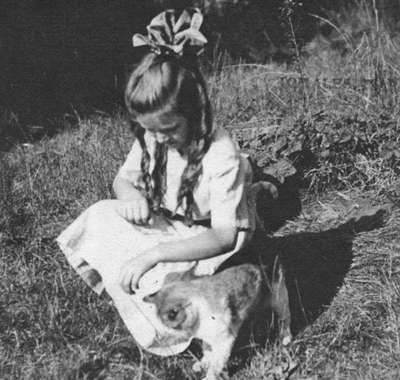 Frances Fairbanks and cat